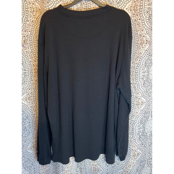 Lynx XXL Black Ribbed Long Sleeve Crew Neck Top - Picture 3 of 9